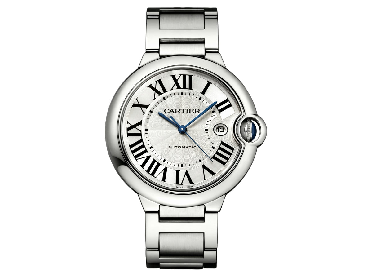 Ballon Bleu 42mm 不鏽鋼白色紋理錶面，搭配不鏽鋼錶鏈 - 尊貴版