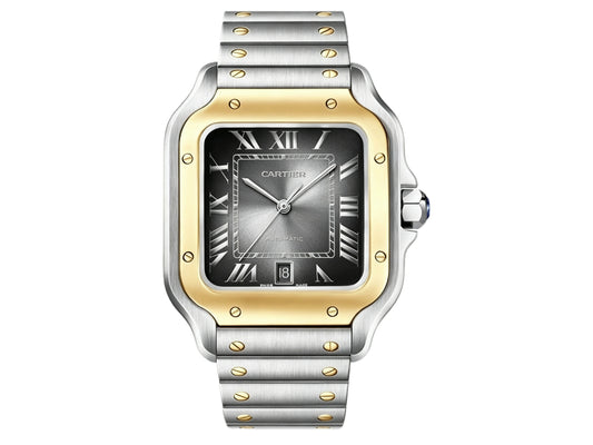 Santos De Cartier 40mm SS/YG Gray Dial on SS/YG SmartLinks Bracelet – Premium Edition