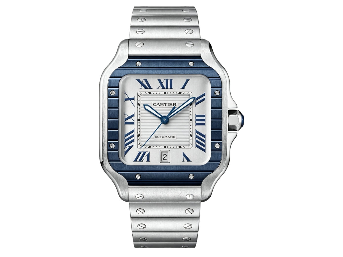 Santos De Cartier 40mm 白色錶盤配 SS SmartLinks 錶鏈 - 尊享版