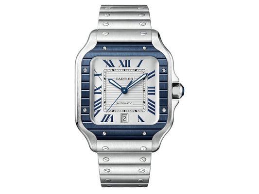 Santos De Cartier 40mm White Dial on SS SmartLinks Bracelet – Premium Edition