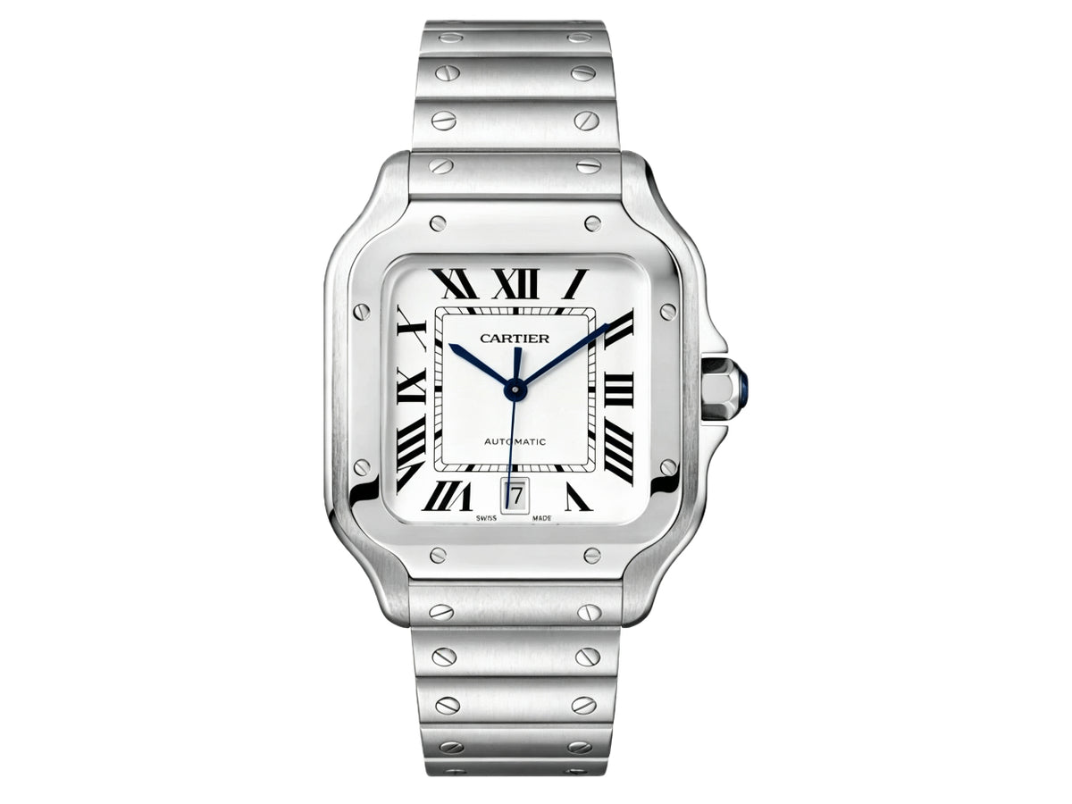 Santos De Cartier 40mm 白色錶盤配 SS SmartLinks 錶鏈 - 尊享版