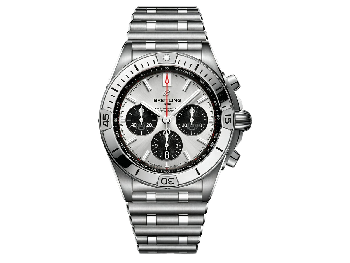 Chronomat B01 42mm SS 銀黑色錶盤配 SS 錶鏈 - 尊享版