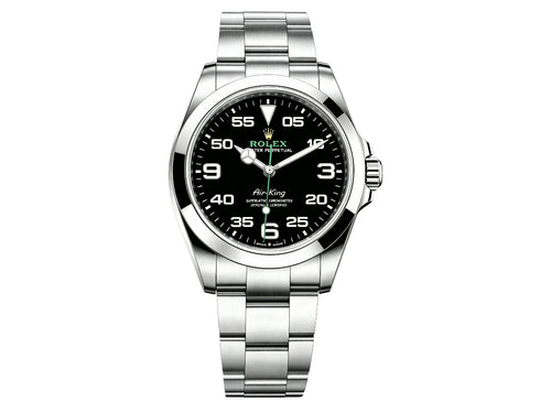 Air-King 126900 40mm 904L Steel Black Dial on SS Bracelet – Premium Edition