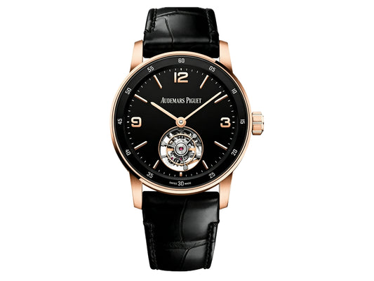 Code 11.59 26396OR 41mm Tourbillon RG Black Dial on Black Nylon Strap – Premium Edition