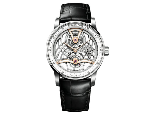 Code 11.59 41mm 26600 Tourbillon SS/RG Skeleton Dial on Black Leather Strap – Premium Edition