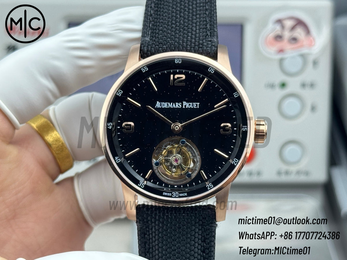 Code 11.59 26396OR 41mm 陀飛輪 RG 星空錶盤 黑色尼龍錶帶 – 尊貴版
