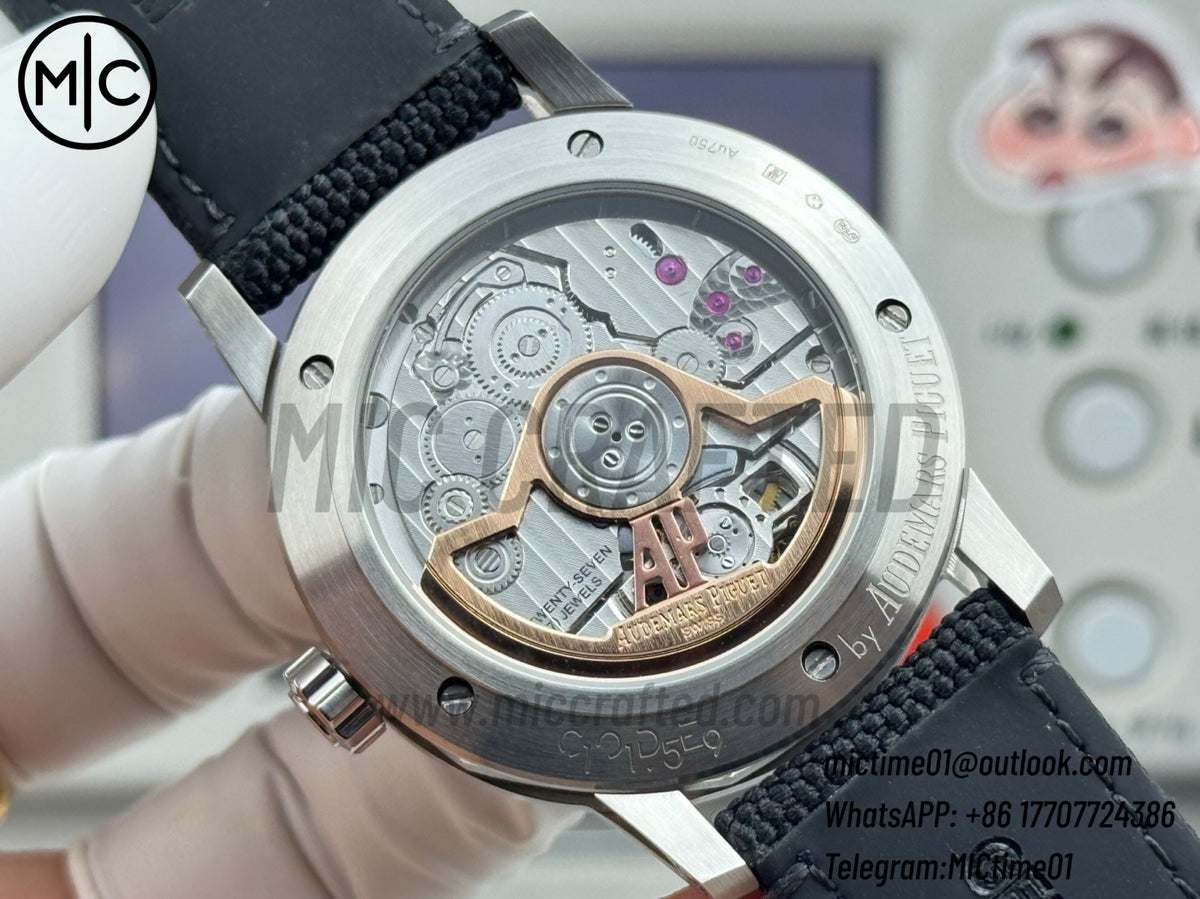 Code 11.59 26396NB 41mm 陀飛輪 SS 黑色錶盤 黑色尼龍錶帶 – 尊貴版