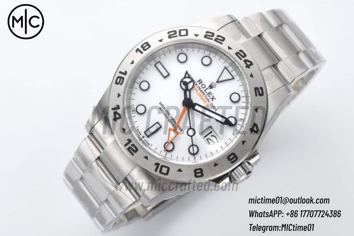 Explorer II 42mm 226570 904L SS White Dial on Bracelet – Premium Edition