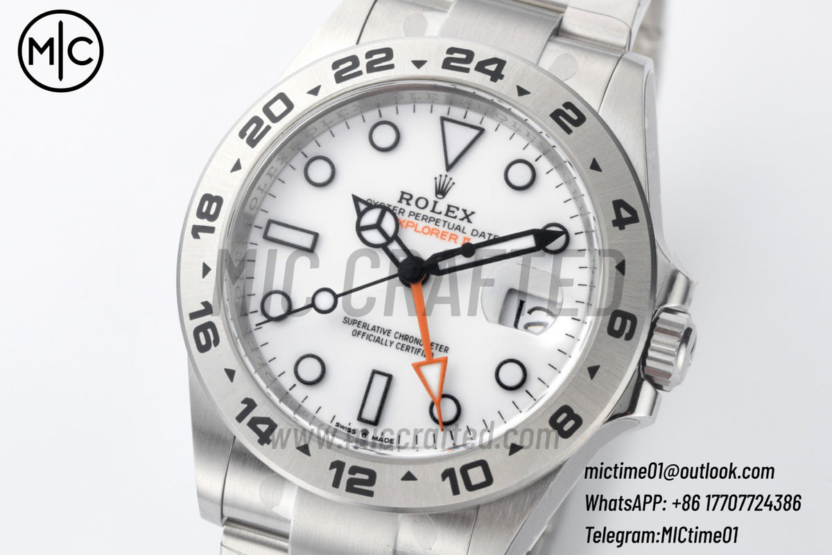 Explorer II 42mm 226570 904L SS White Dial on Bracelet – Premium Edition