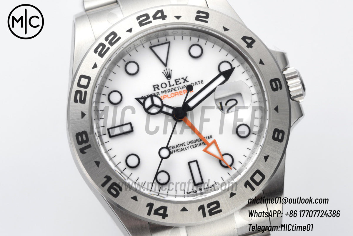 Explorer II 42mm 226570 904L SS White Dial on Bracelet – Premium Edition