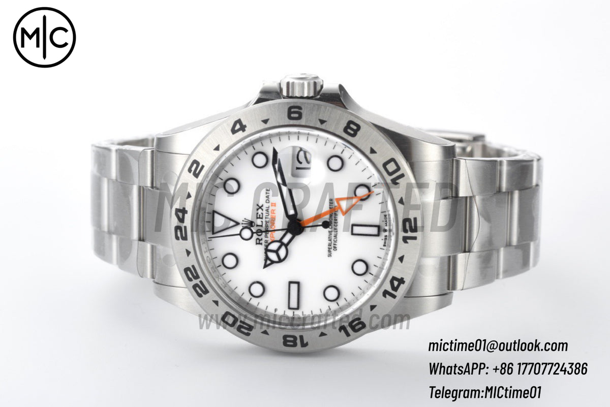 Explorer II 42mm 226570 904L SS White Dial on Bracelet – Premium Edition