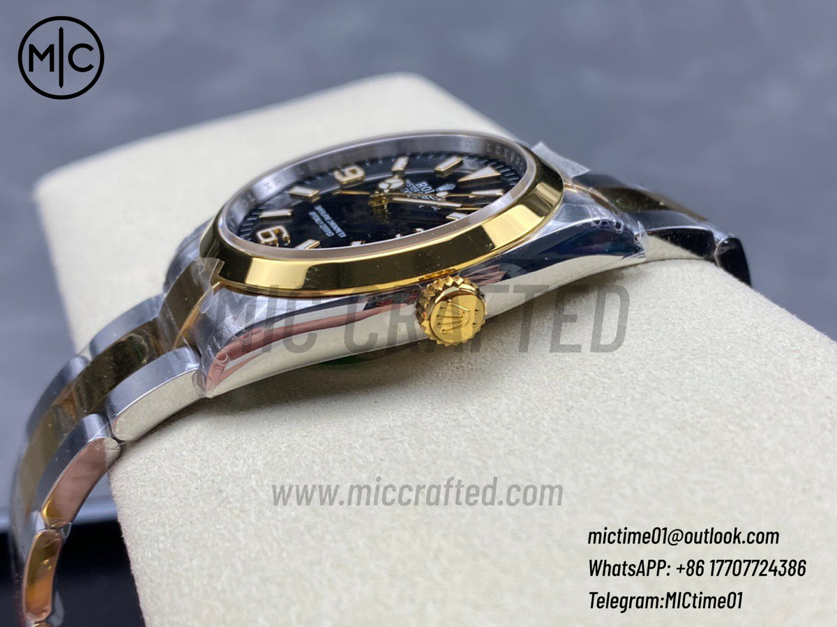 Explorer 124273 36mm 904L Steel Black Dial on SS/YG Bracelet – Premium Edition