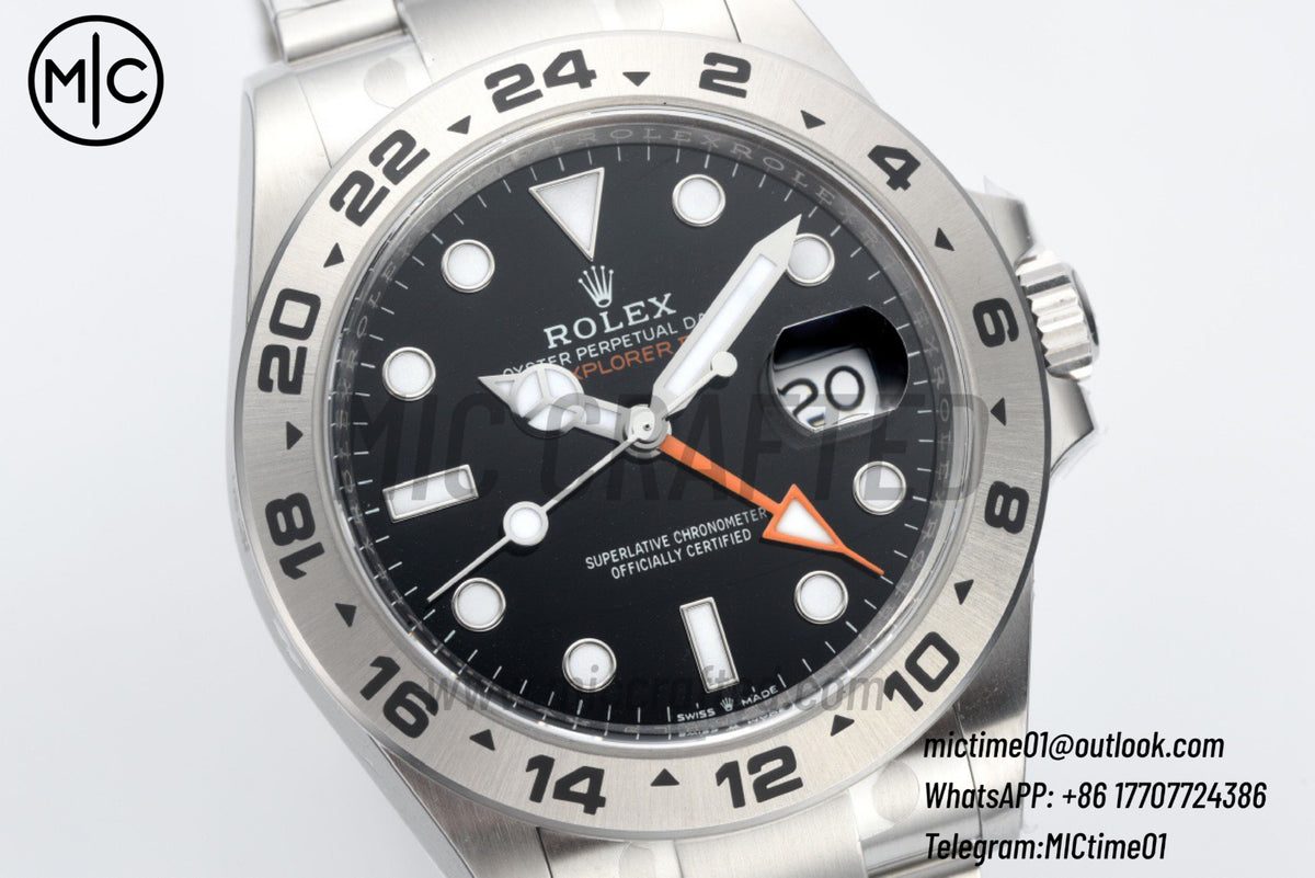 Explorer II 42mm 226570 904L SS Black Dial on Bracelet – Premium Edition