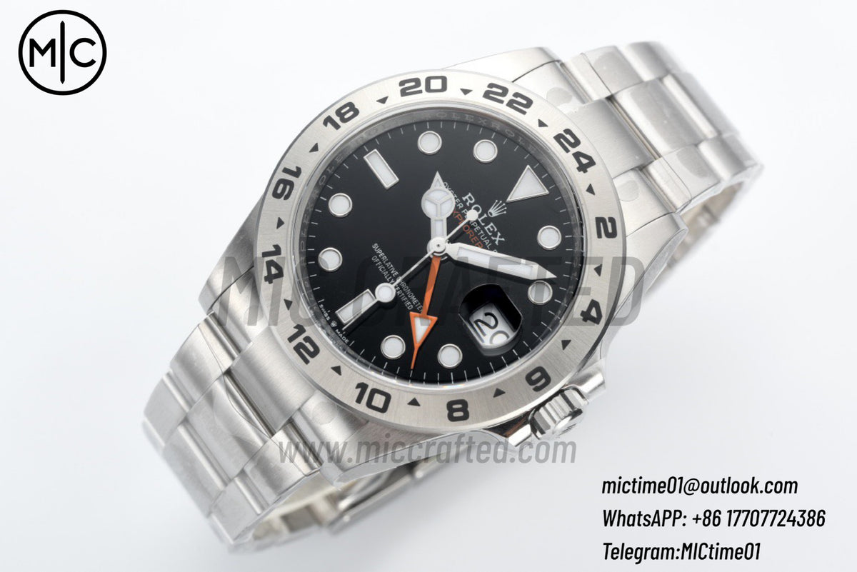 Explorer II 42mm 226570 904L SS Black Dial on Bracelet – Premium Edition