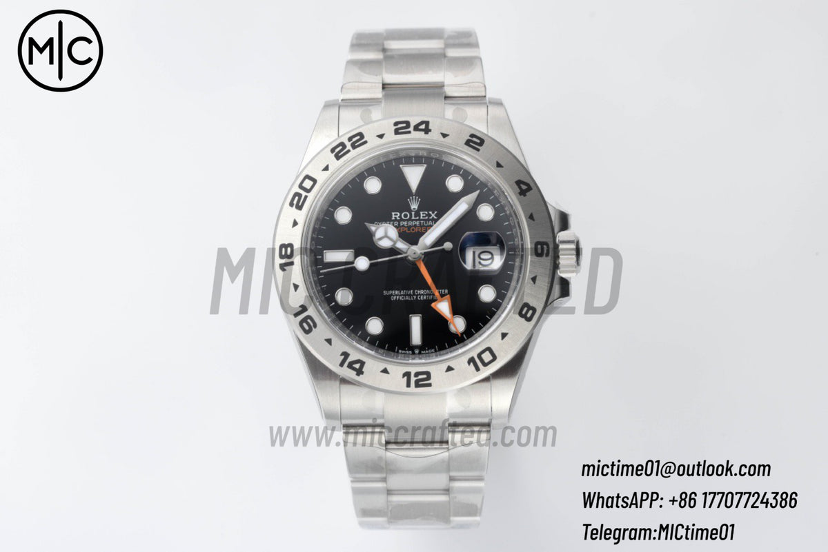 Explorer II 42mm 226570 904L SS Black Dial on Bracelet – Premium Edition