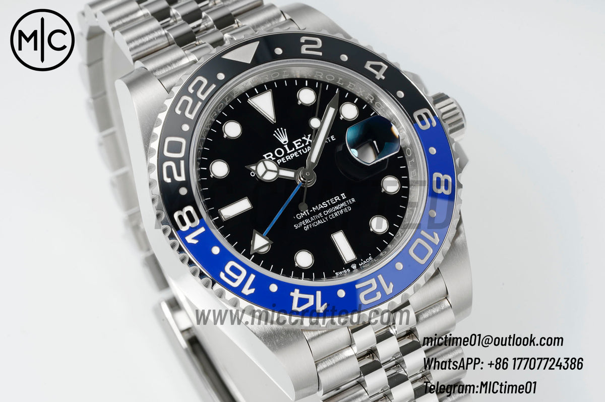 GMT-Master II 126710 BLNR 904L 精鋼，搭配蠔式五珠錶帶 - 高級版