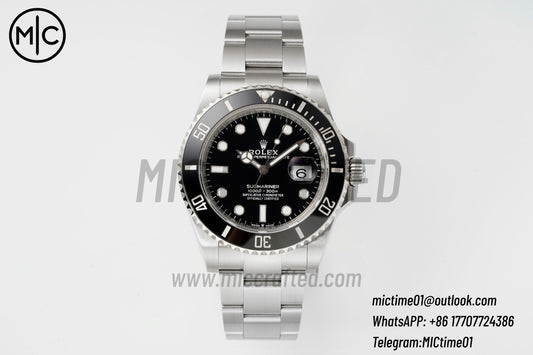 Submariner 41mm 126610 LN 黑色 904L 不鏽鋼錶殼及錶鏈 - 高級版