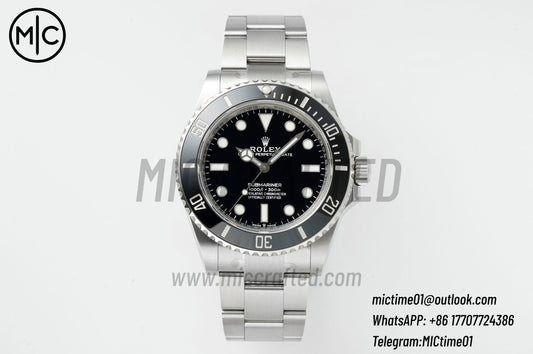 Submariner 41mm 124060 無日期款 904L 不鏽鋼錶殼及錶鏈 - 高級版