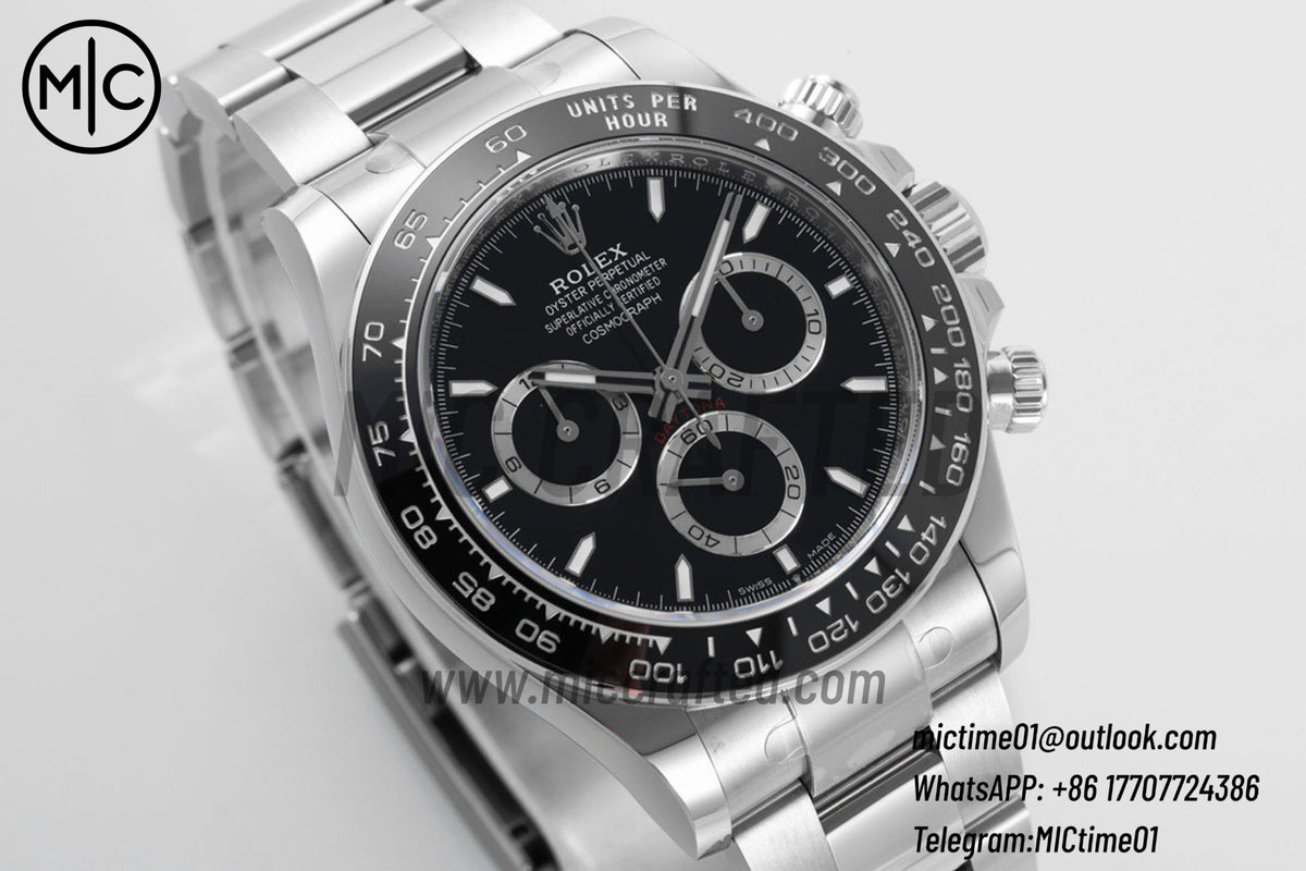 Daytona 126500 904L Steel Black Dial on SS Braclet – Premium Edition