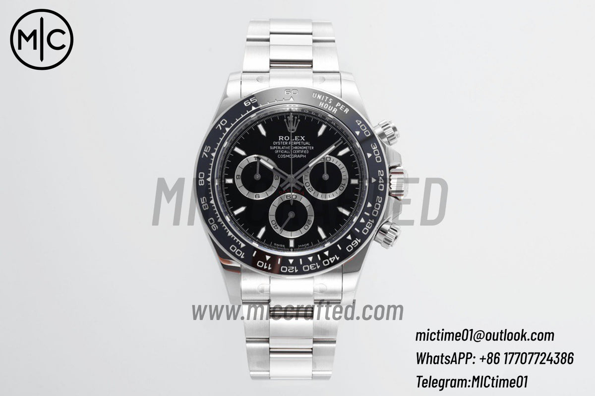 Daytona 126500 904L Steel Black Dial on SS Braclet – Premium Edition