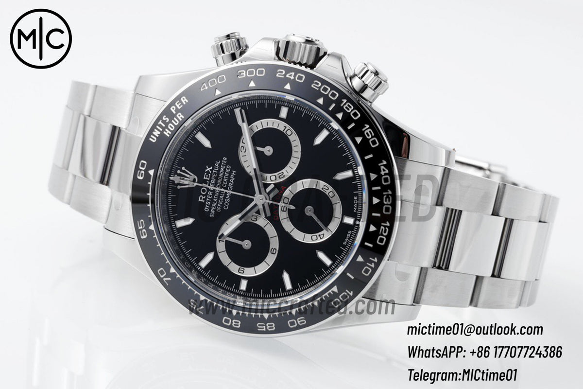 Daytona 126500 904L Steel Black Dial on SS Braclet – Premium Edition