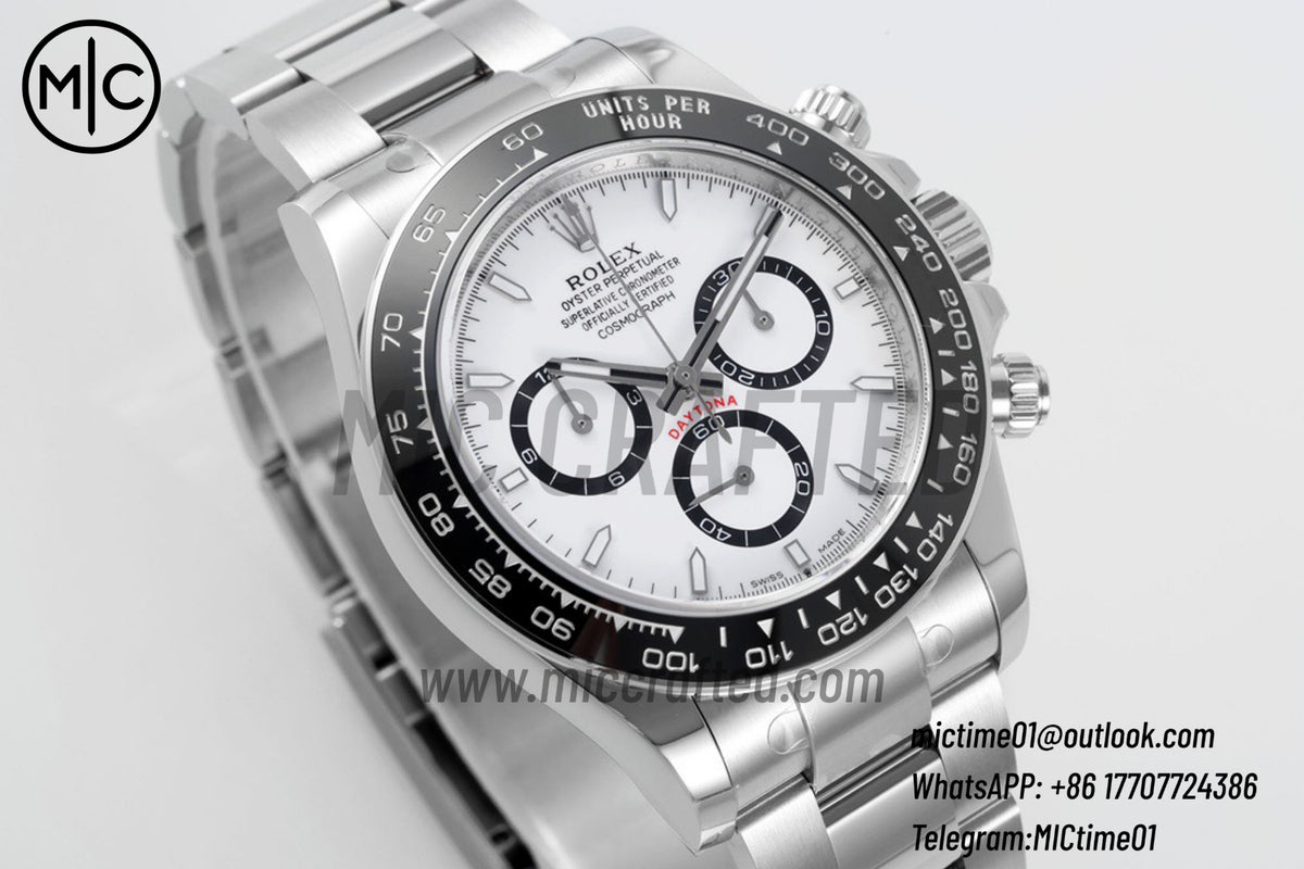 Daytona 126500 904L Steel White Dial on SS Braclet – Premium Edition
