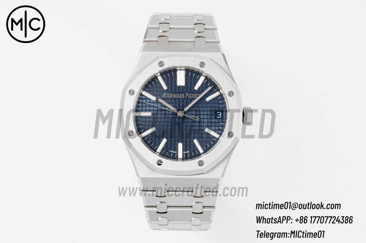 Royal Oak 41mm 15510 SS Blue Dial on SS Bracelet – Premium Edition