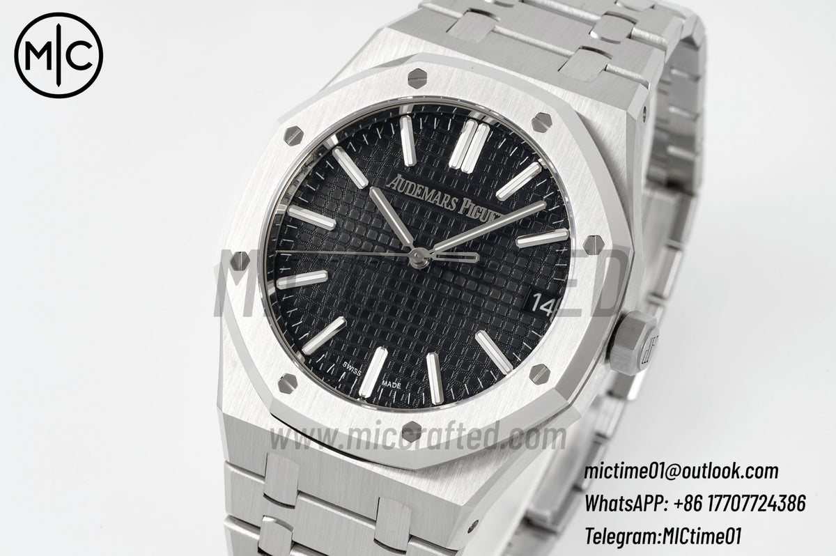 Royal Oak 41mm 15510 SS Black Dial on SS Bracelet – Premium Edition