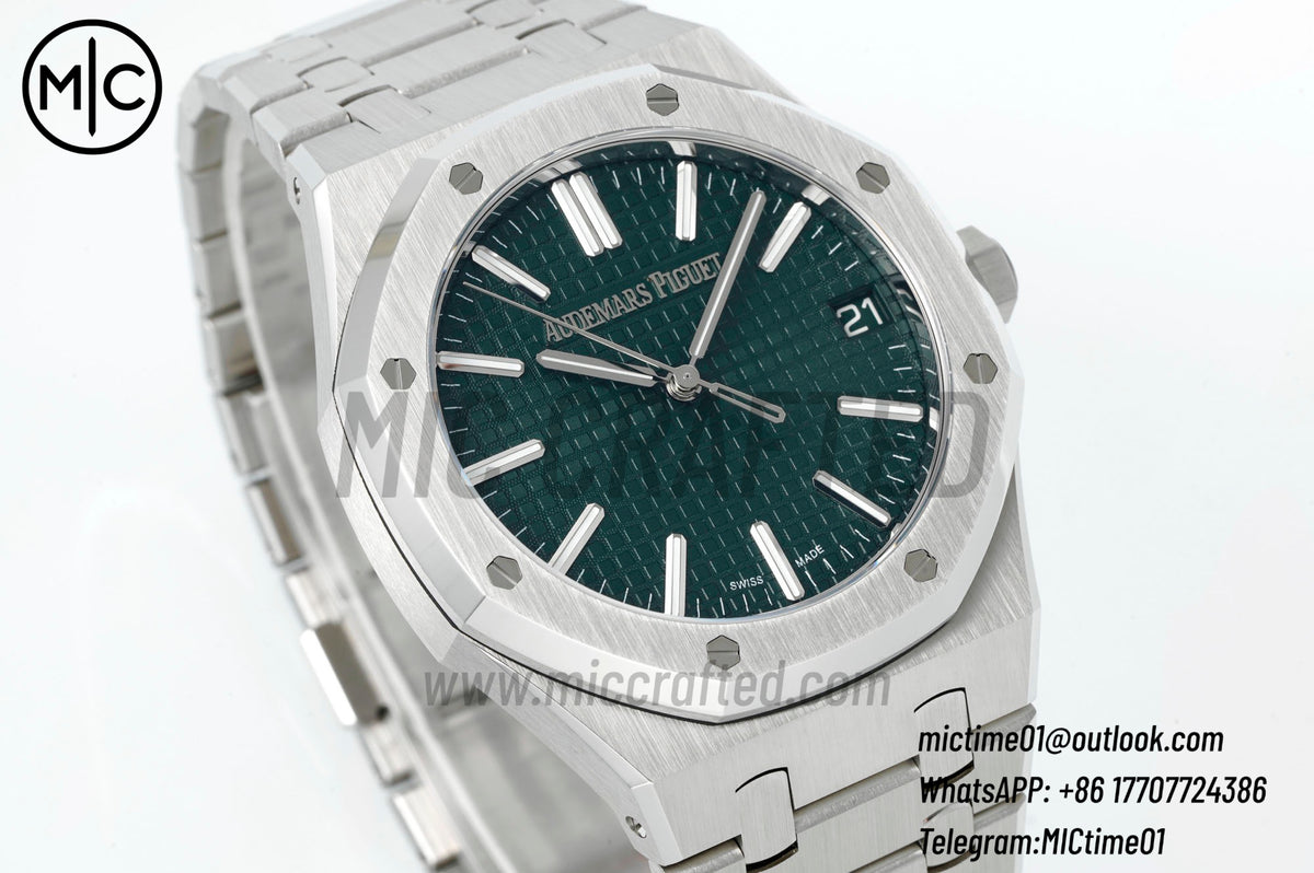 Royal Oak 41mm 15510 SS Green Dial on SS Bracelet – Premium Edition