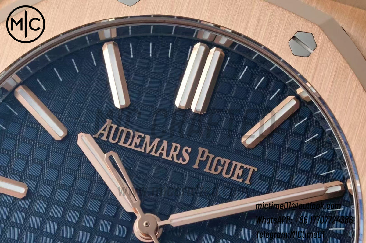 Royal Oak 41mm 15510 RG Blue Dial on RG Bracelet – Premium Edition