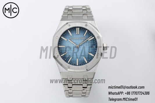 Royal Oak 41mm 15510 SS Ice Blue Dial on SS Bracelet – Premium Edition