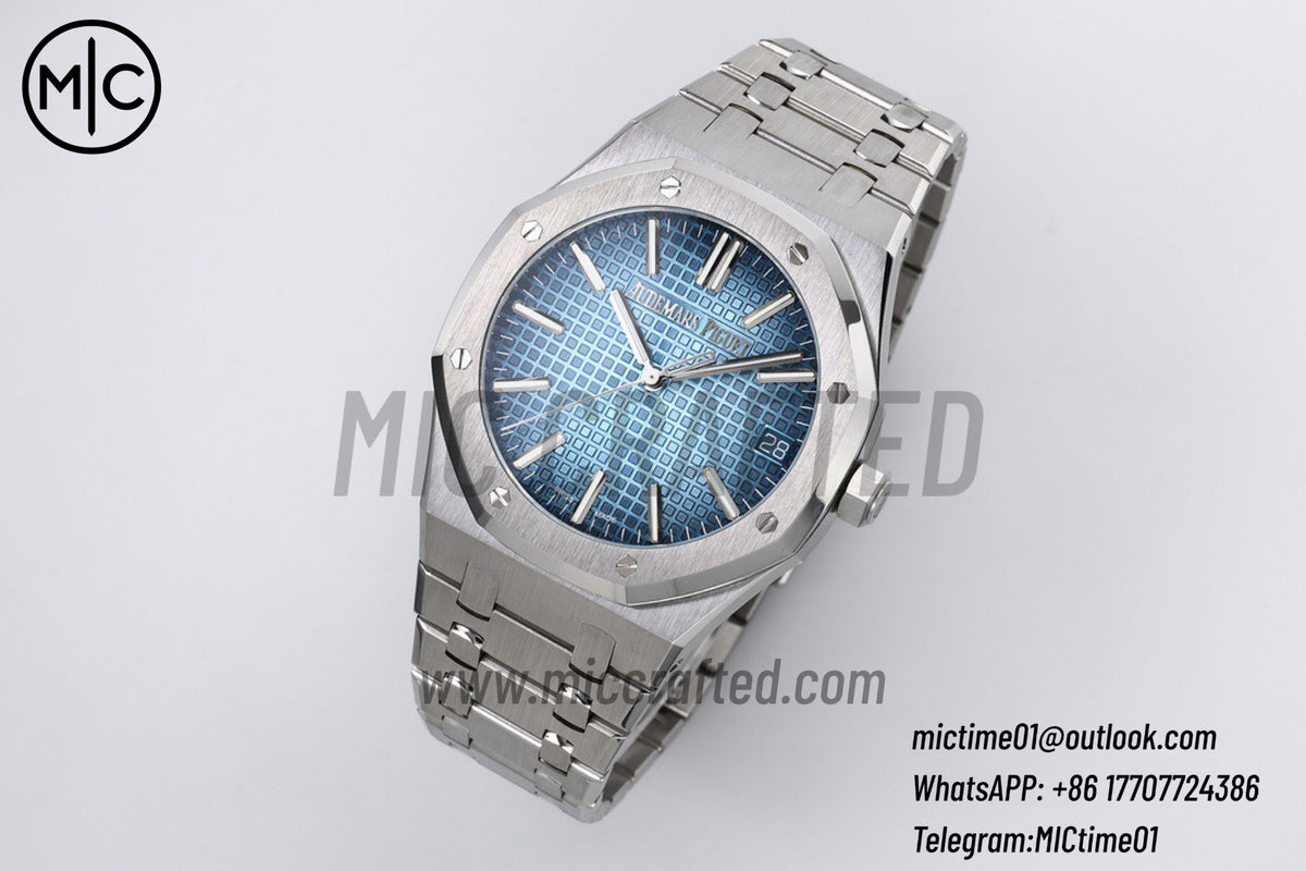 Royal Oak 41mm 15510 SS Ice Blue Dial on SS Bracelet – Premium Edition