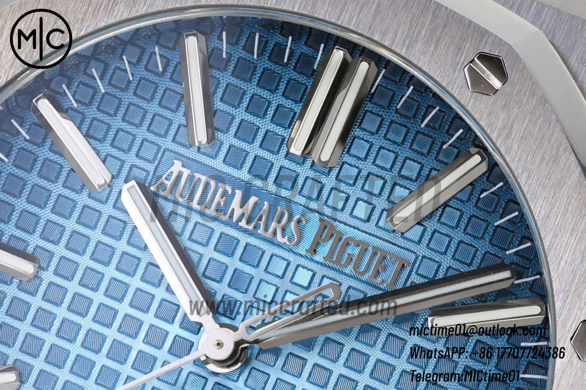 Royal Oak 41mm 15510 SS Ice Blue Dial on SS Bracelet – Premium Edition