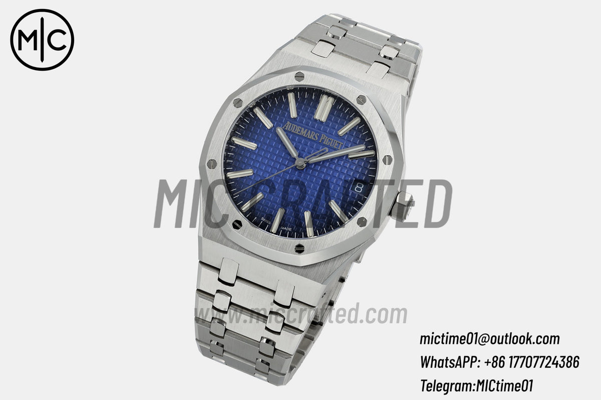 Royal Oak 41mm 15510 SS Blue Ombre Dial on SS Bracelet – Premium Edition