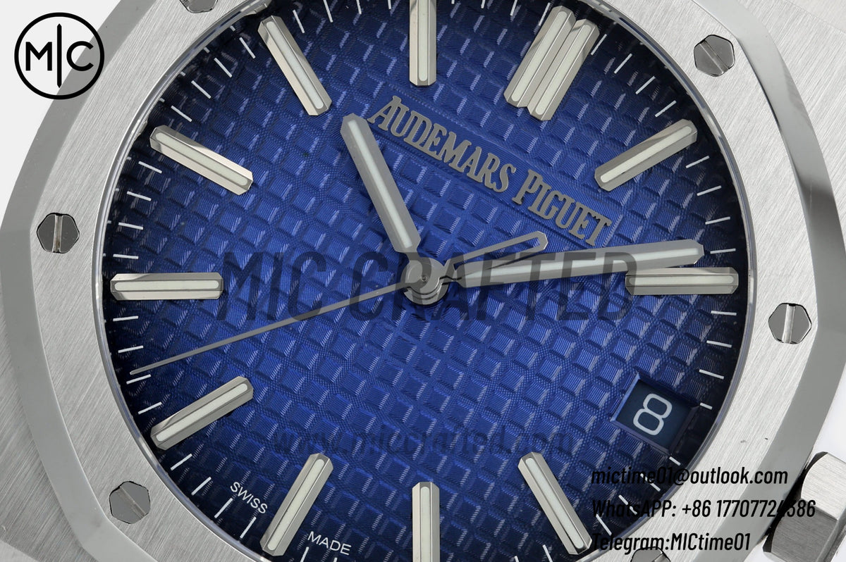 Royal Oak 41mm 15510 SS Blue Ombre Dial on SS Bracelet – Premium Edition