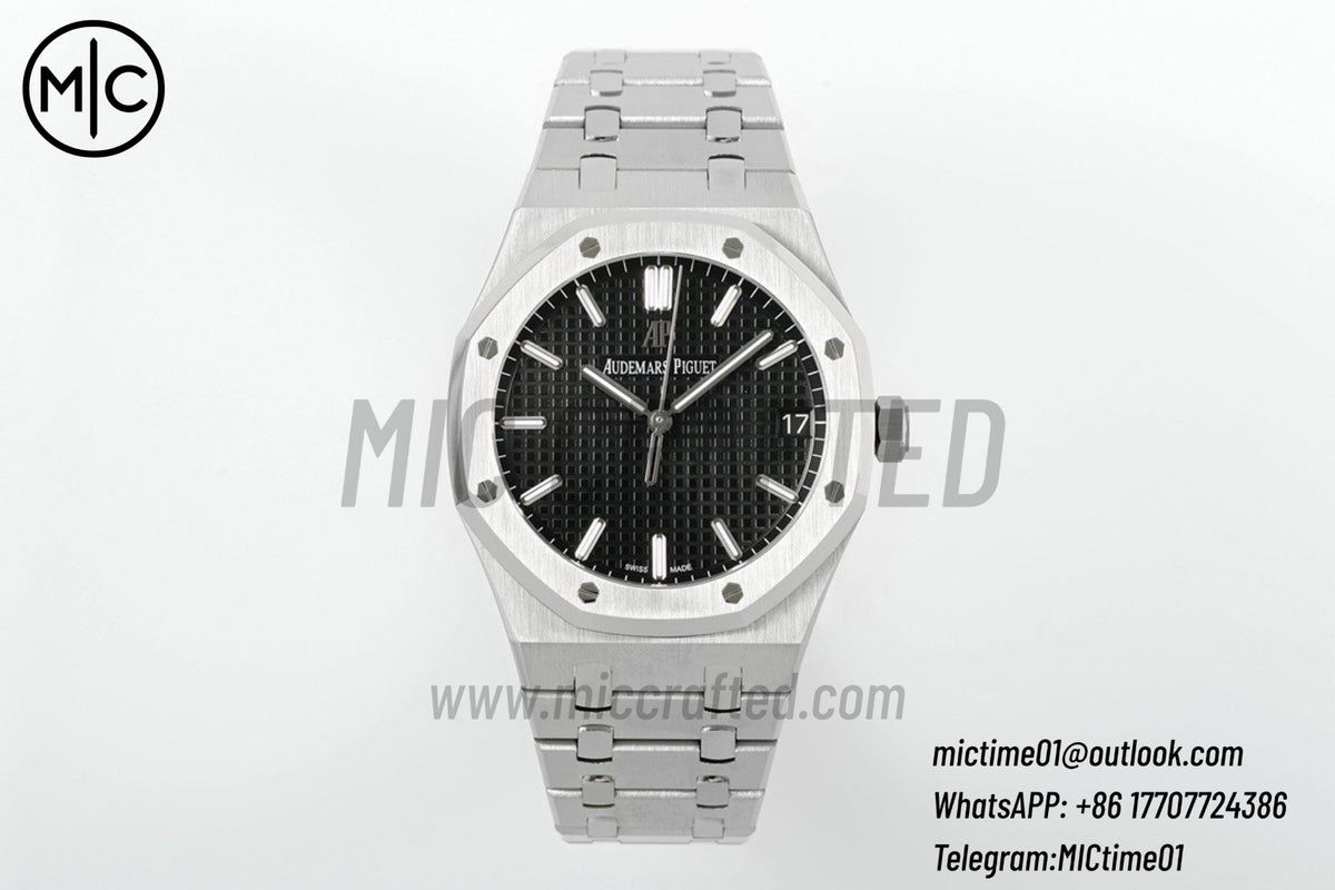 Royal Oak 41mm 15500 SS Black Dial on SS Bracelet – Premium Edition