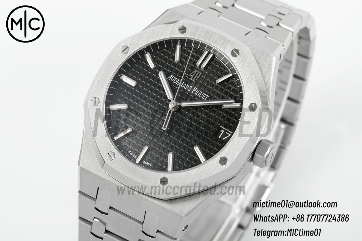 Royal Oak 41mm 15500 SS Black Dial on SS Bracelet – Premium Edition