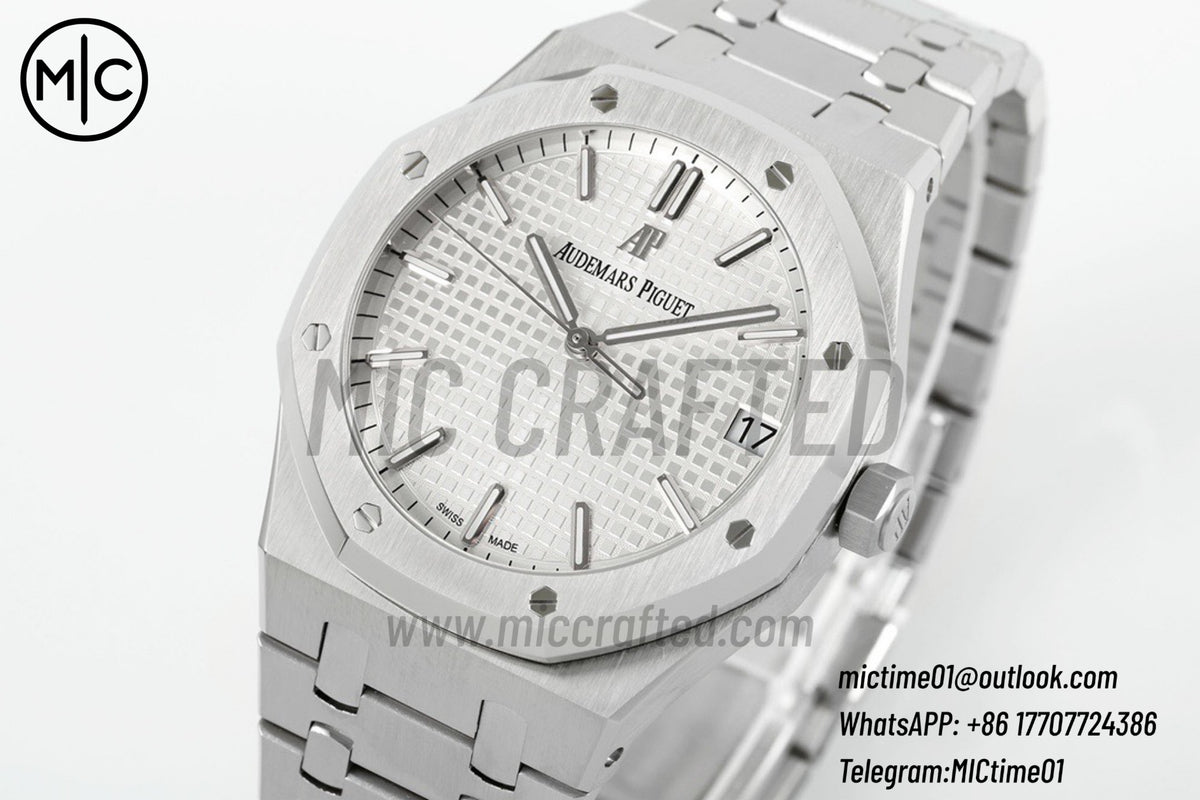 Royal Oak 41mm 15500 SS White Dial on SS Bracelet – Premium Edition