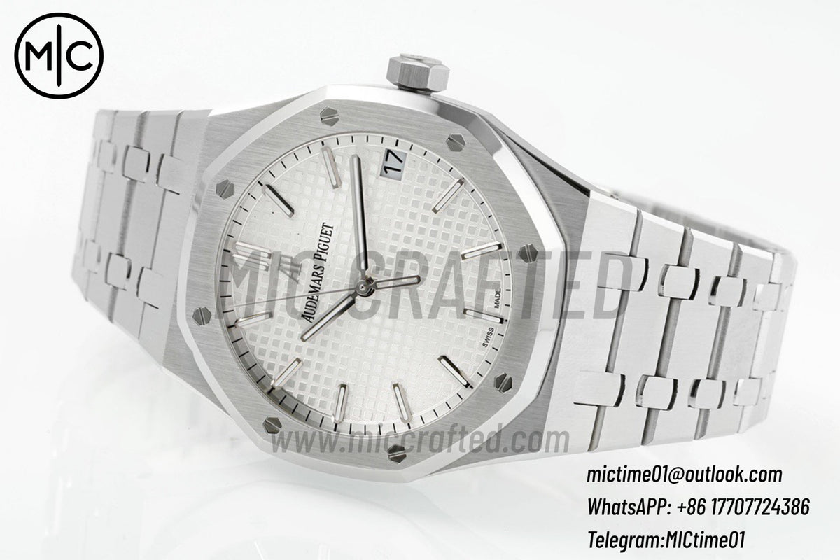 Royal Oak 41mm 15500 SS White Dial on SS Bracelet – Premium Edition