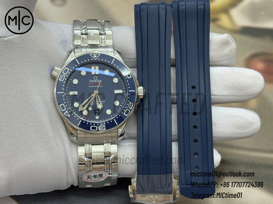 Seamaster Diver 300M SS Blue Ceramic Blue Dial on SS Bracelet – Premium Edition