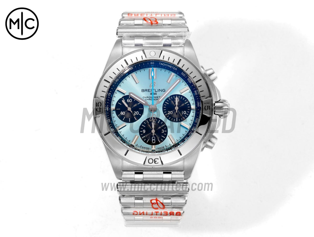 Chronomat B01 42mm SS Blue/Black Dial on SS Bracelet – Premium Edition