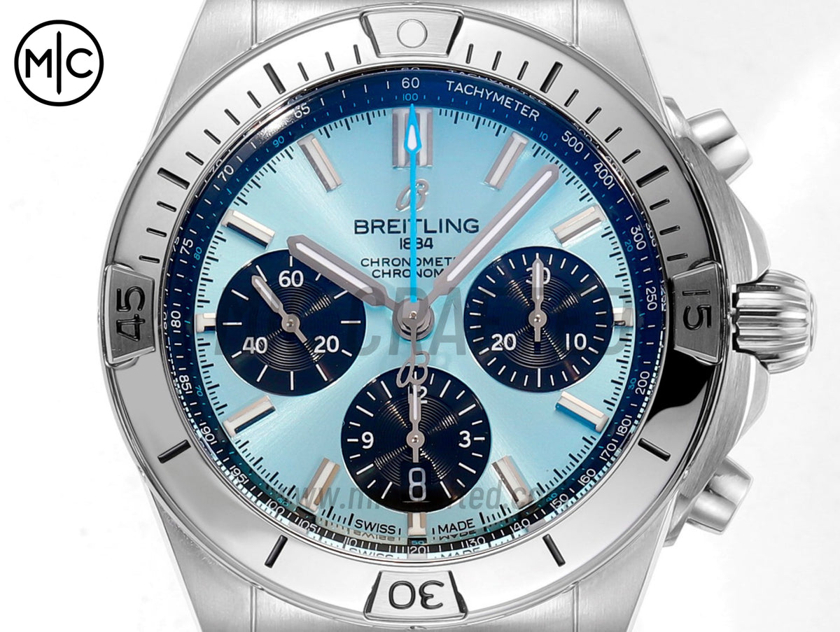 Chronomat B01 42mm SS Blue/Black Dial on SS Bracelet – Premium Edition