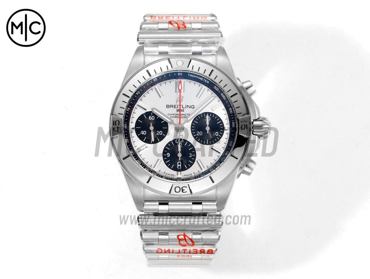 Chronomat B01 42mm SS 銀黑色錶盤配 SS 錶鏈 - 尊享版