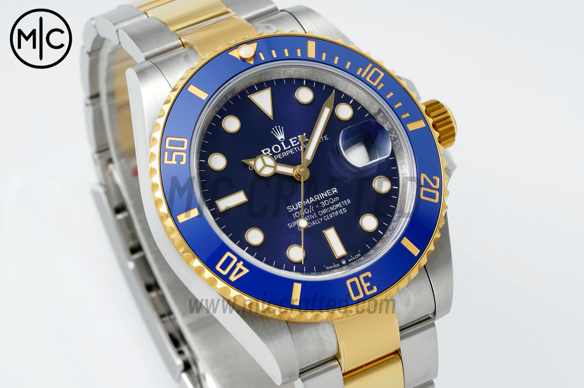 Submariner 41mm 126613 LB 不鏽鋼／黃金藍色陶瓷圈 904L 不鏽鋼錶殼及錶鏈 - 高級版