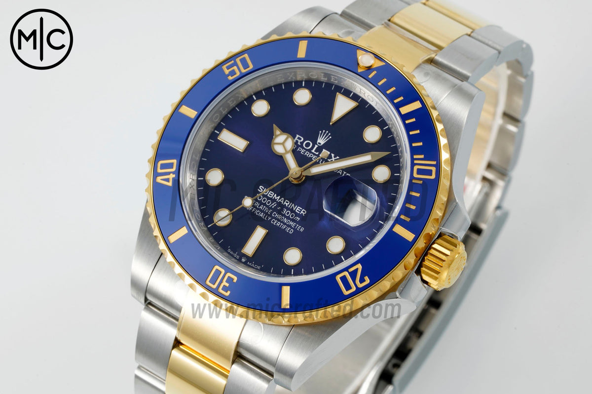 Submariner 41mm 126613 LB 不鏽鋼／黃金藍色陶瓷圈 904L 不鏽鋼錶殼及錶鏈 - 高級版
