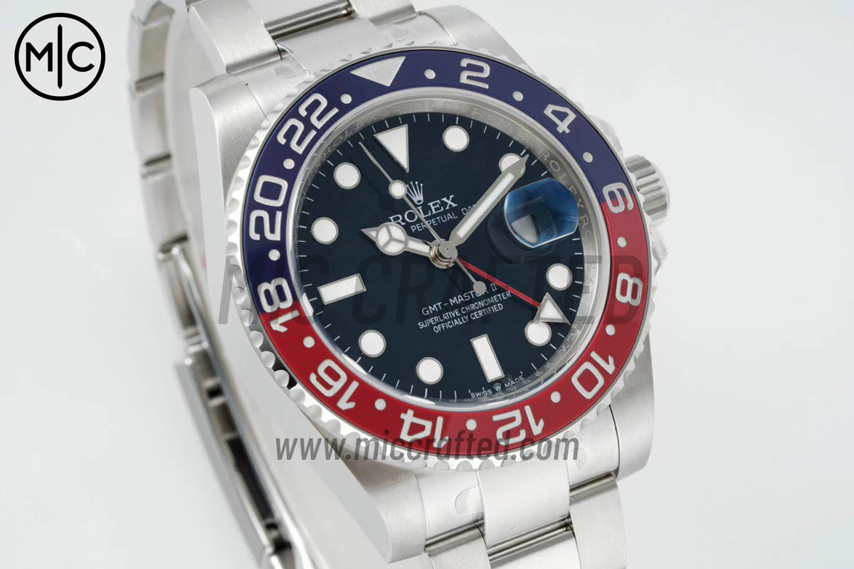 GMT-Master II 126719 BLRO 紅／藍陶瓷 904L 精鋼 藍色錶盤 蠔式錶帶 – 尊貴版