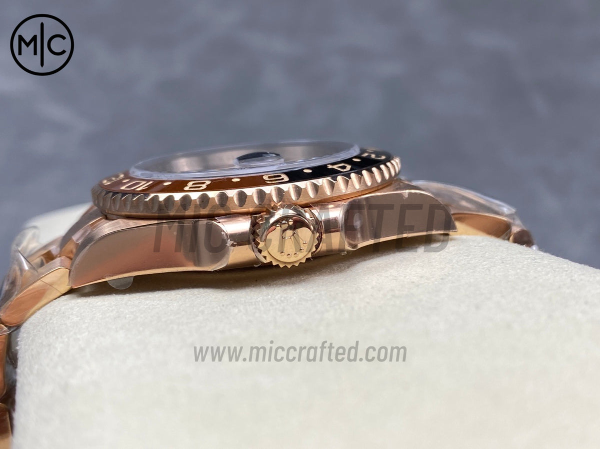 GMT-Master II 126715 CHNR 904L 虎眼石錶盤配 RG 錶鏈 - 尊享版