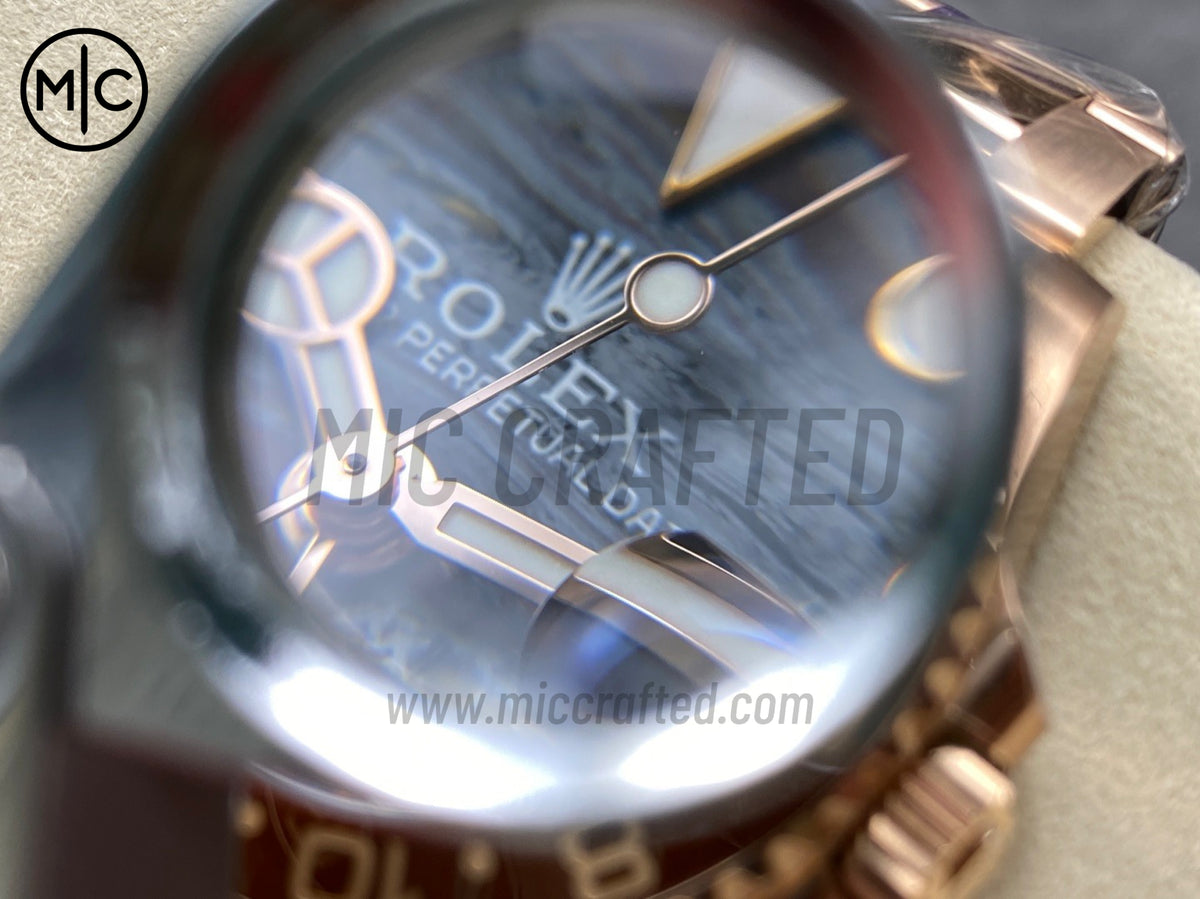 GMT-Master II 126715 CHNR 904L 虎眼石錶盤配 RG 錶鏈 - 尊享版