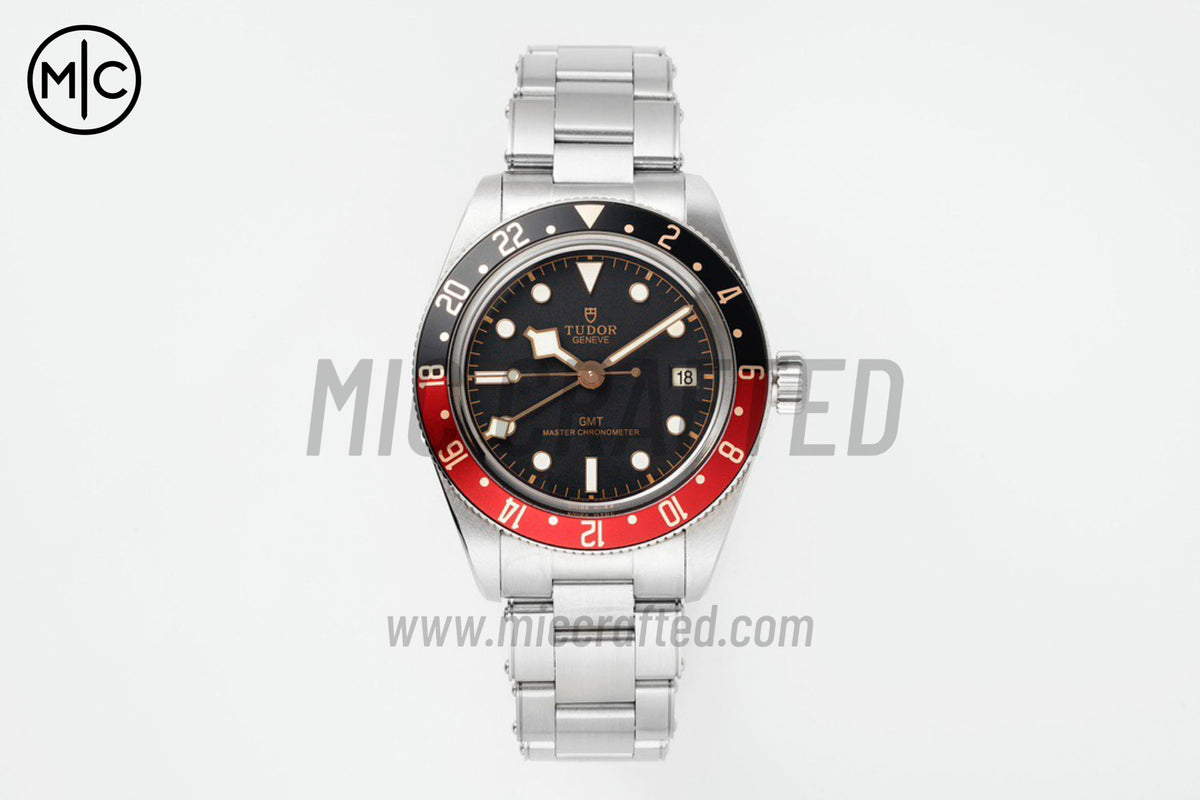 Black Bay 58 GMT 39mm Black/Red SS Black Dial on Rivet Bracelet – Premium Edition