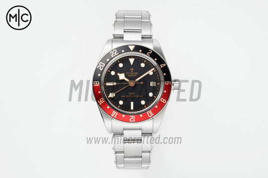 Black Bay 58 GMT 39mm Black/Red SS Black Dial on Rivet Bracelet – Premium Edition